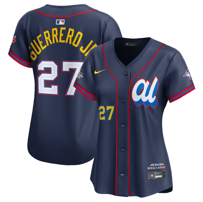 Women's American League #27 Vladimir Guerrero Jr. Navy 2025 All-Star Edition Limited Stitched Baseball Jersey(Run Small)